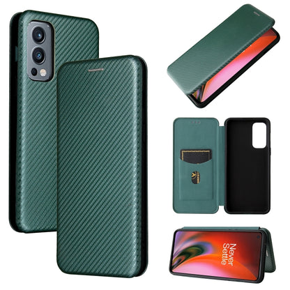 Carbon Fiber Texture Magnetic Horizontal Flip TPU + PC + PU Leather Case with Card Slot, For Motorola Edge 20, For Samsung Galaxy Z Fold3 5G, For OnePlus Nord 2 5G