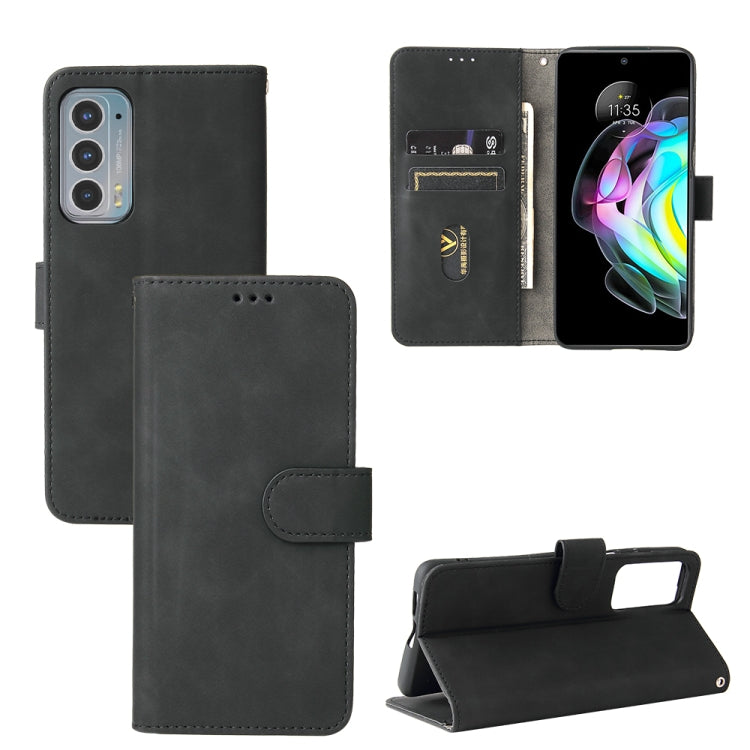 Solid Color Skin Feel Magnetic Buckle Horizontal Flip Calf Texture PU Leather Case with Holder & Card Slots & Wallet