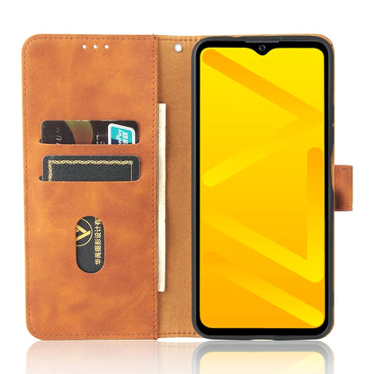 Solid Color Skin Feel Magnetic Buckle Horizontal Flip Calf Texture PU Leather Case with Holder & Card Slots & Wallet