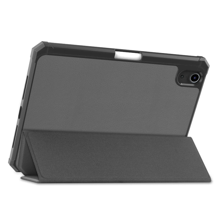 Custer Pure Color TPU Smart Leather Tablet Case with 3-Fold Holder & Pen Slot, For iPad mini 6 / mini 2024