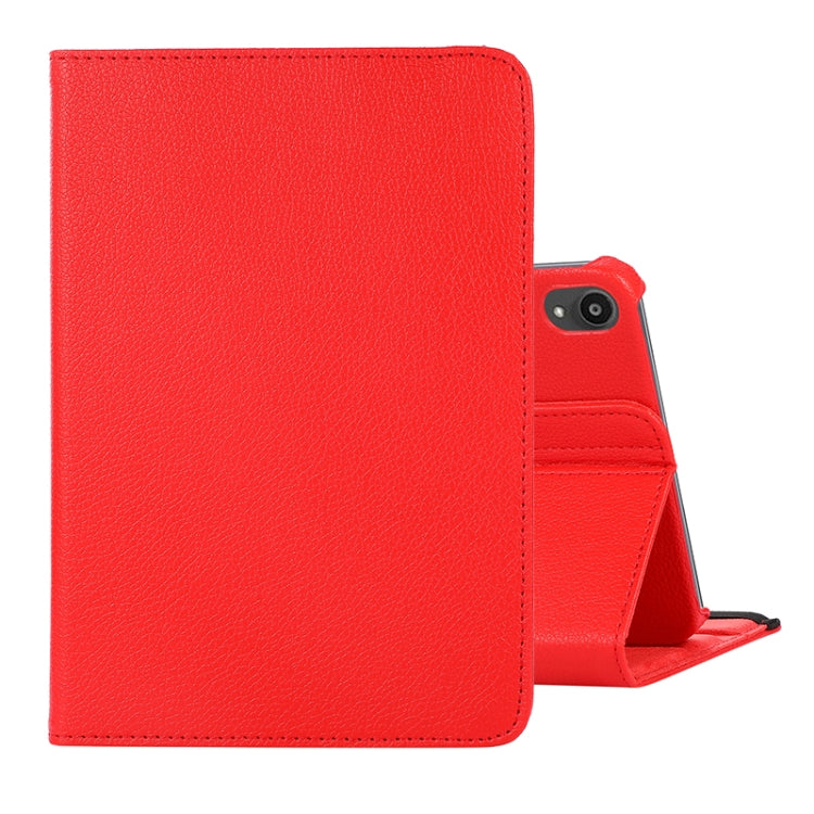 360 Degree Rotation Litchi Texture Flip Leather Case with Holder, For iPad mini 6 / mini 2024