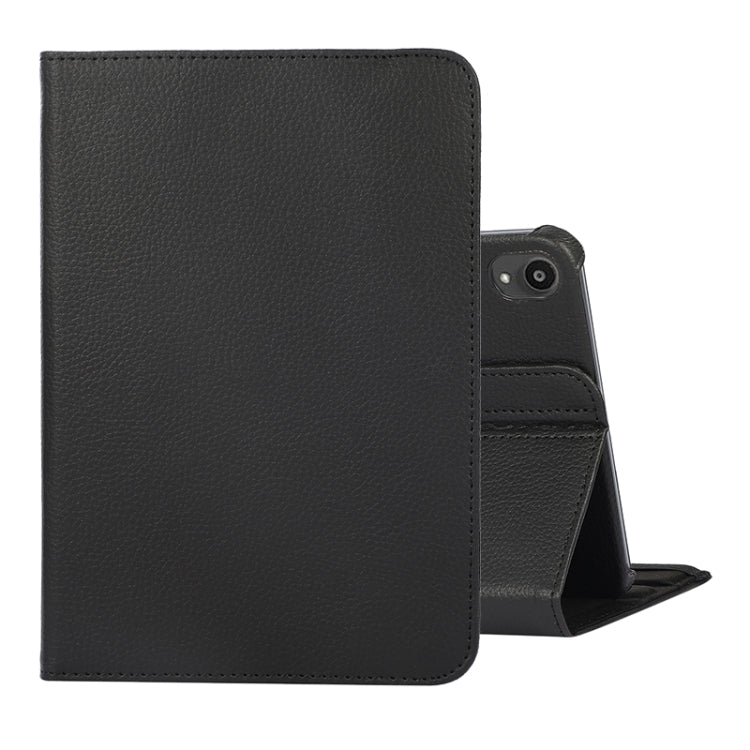 360 Degree Rotation Litchi Texture Flip Leather Case with Holder, For iPad mini 6 / mini 2024