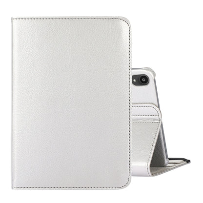 360 Degree Rotation Litchi Texture Flip Leather Case with Holder, For iPad mini 6 / mini 2024