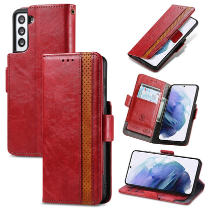 CaseNeo Business Splicing Dual Magnetic Buckle Horizontal Flip PU Leather Case with Holder & Card Slots & Wallet