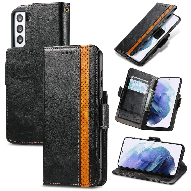 CaseNeo Business Splicing Dual Magnetic Buckle Horizontal Flip PU Leather Case with Holder & Card Slots & Wallet