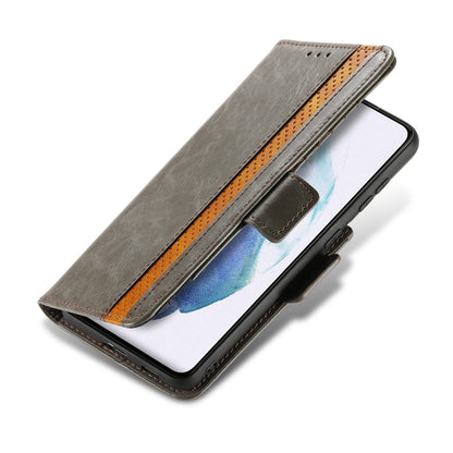 CaseNeo Business Splicing Dual Magnetic Buckle Horizontal Flip PU Leather Case with Holder & Card Slots & Wallet