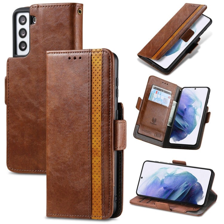 CaseNeo Business Splicing Dual Magnetic Buckle Horizontal Flip PU Leather Case with Holder & Card Slots & Wallet