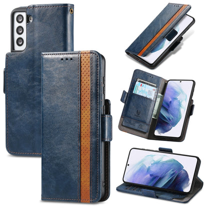 CaseNeo Business Splicing Dual Magnetic Buckle Horizontal Flip PU Leather Case with Holder & Card Slots & Wallet