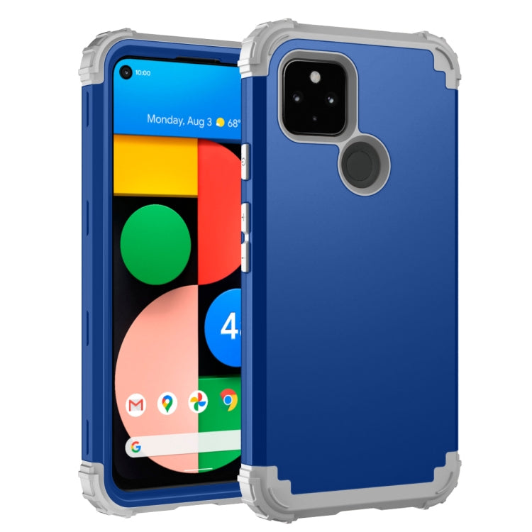 3 in 1 Shockproof PC + Silicone Protective Case, For Google Pixel 4a 5G