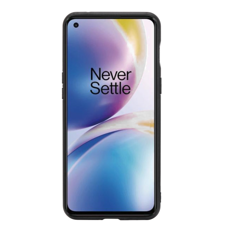 Double Buckle PU + TPU Shockproof Magnetic Protective Case with Card Slot & Holder, For OnePlus Nord 2 5G