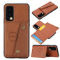 Double Buckle PU + TPU Shockproof Magnetic Protective Case with Card Slot & Holder