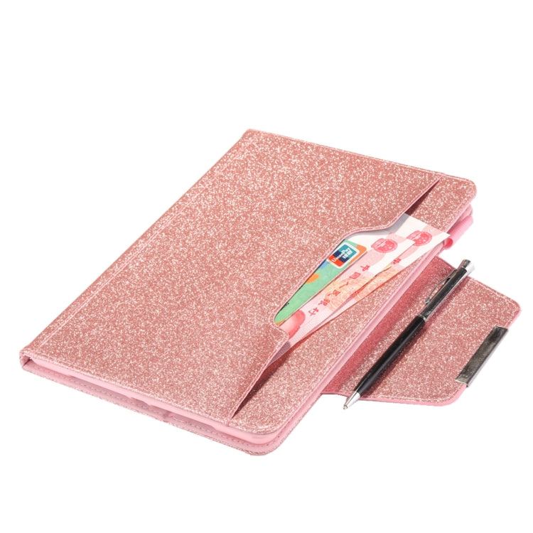 Glitter Powder Horizontal Flip Leather Case with Holder & Card Slot & Photo Frame & Wallet