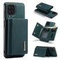 DG.MING M1 Series 3-Fold Multi Card Wallet + Magnetic Back Cover Shockproof Case with Holder Function