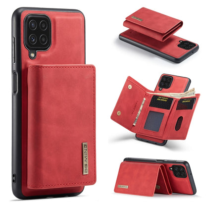 DG.MING M1 Series 3-Fold Multi Card Wallet + Magnetic Back Cover Shockproof Case with Holder Function