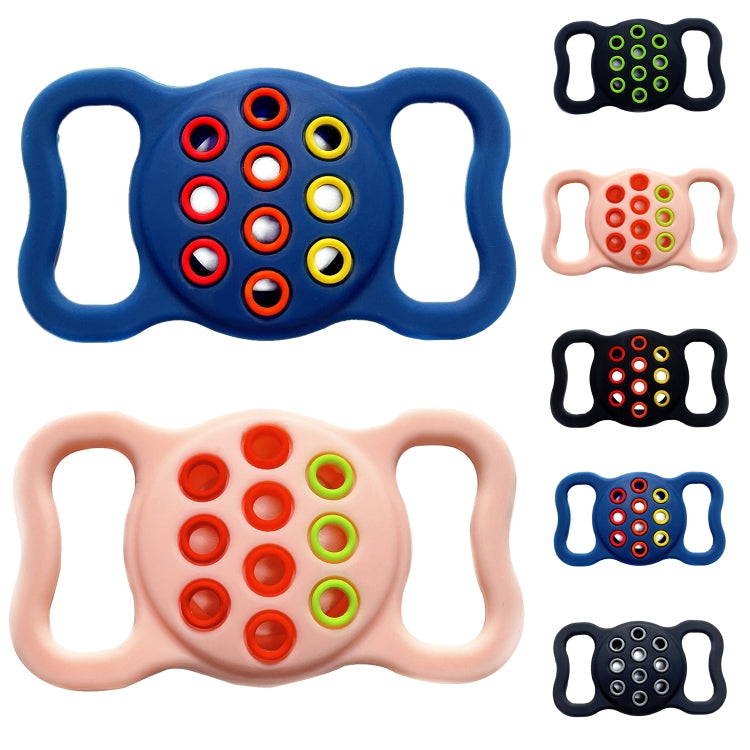 Pet Dog Cat Collar Dual-color Shockproof Silicone Protective Cover Case, For AirTag