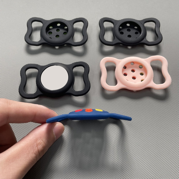 Pet Dog Cat Collar Dual-color Shockproof Silicone Protective Cover Case, For AirTag