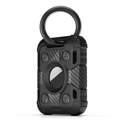 Tank Armor Anti-scratch Shockproof Carbon Fiber TPU Protective Cover Case with Keychain Ring Loop