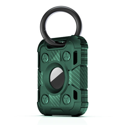 Tank Armor Anti-scratch Shockproof Carbon Fiber TPU Protective Cover Case with Keychain Ring Loop