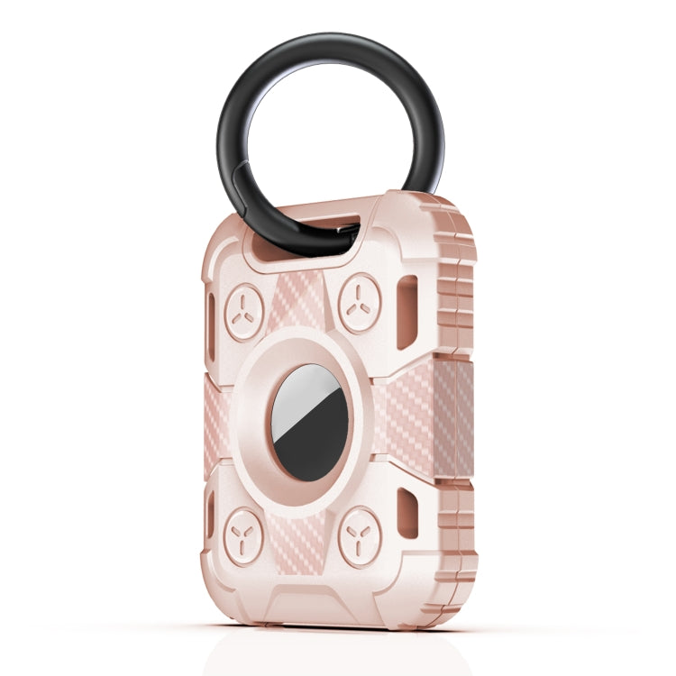 Tank Armor Anti-scratch Shockproof Carbon Fiber TPU Protective Cover Case with Keychain Ring Loop