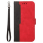 Business Stitching-Color Horizontal Flip PU Leather Case with Holder & Card Slots & Photo Frame