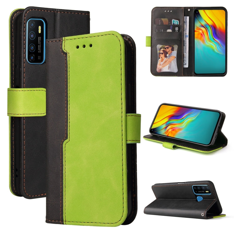 Business Stitching-Color Horizontal Flip PU Leather Case with Holder & Card Slots & Photo Frame