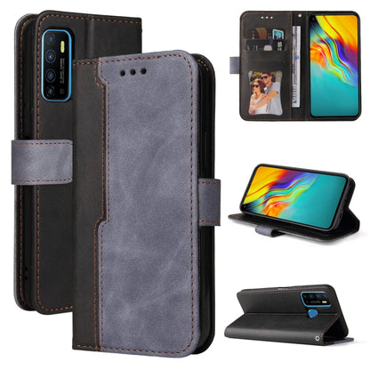 Business Stitching-Color Horizontal Flip PU Leather Case with Holder & Card Slots & Photo Frame