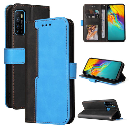 Business Stitching-Color Horizontal Flip PU Leather Case with Holder & Card Slots & Photo Frame