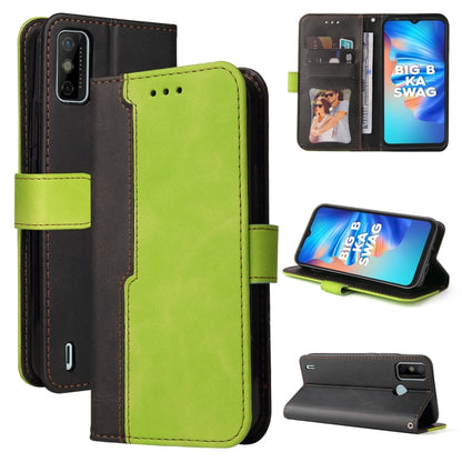 Business Stitching-Color Horizontal Flip PU Leather Case with Holder & Card Slots & Photo Frame