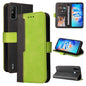 Business Stitching-Color Horizontal Flip PU Leather Case with Holder & Card Slots & Photo Frame