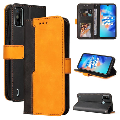 Business Stitching-Color Horizontal Flip PU Leather Case with Holder & Card Slots & Photo Frame