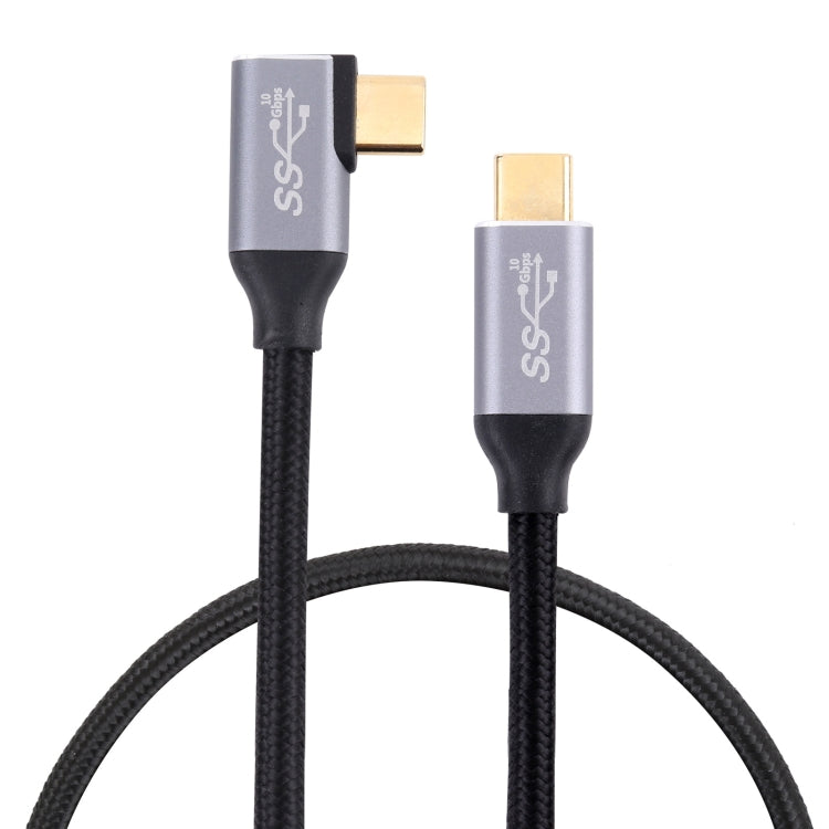 USB-C / Type-C Male to USB-C / Type-C Elbow Transmission Data Cable, 0.5m, 1m, 1.5m, 2m, 3m