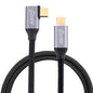 USB-C / Type-C Male to USB-C / Type-C Elbow Transmission Data Cable, 0.5m, 1m, 1.5m, 2m, 3m