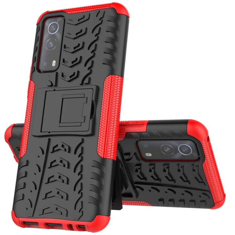 Tire Texture Shockproof TPU+PC Protective Case with Holder, Series 1