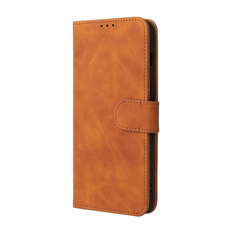 Solid Color Skin Feel Magnetic Buckle Horizontal Flip Calf Texture PU Leather Case with Holder & Card Slots & Wallet