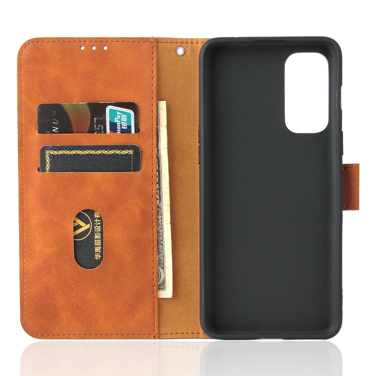 Solid Color Skin Feel Magnetic Buckle Horizontal Flip Calf Texture PU Leather Case with Holder & Card Slots & Wallet