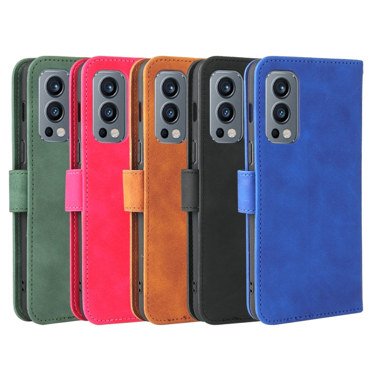 Solid Color Skin Feel Magnetic Buckle Horizontal Flip Calf Texture PU Leather Case with Holder & Card Slots & Wallet