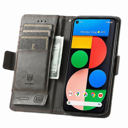 CaseNeo Business Splicing Dual Magnetic Buckle Horizontal Flip PU Leather Case with Holder & Card Slots & Wallet