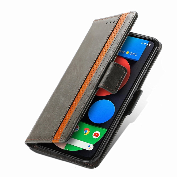 CaseNeo Business Splicing Dual Magnetic Buckle Horizontal Flip PU Leather Case with Holder & Card Slots & Wallet