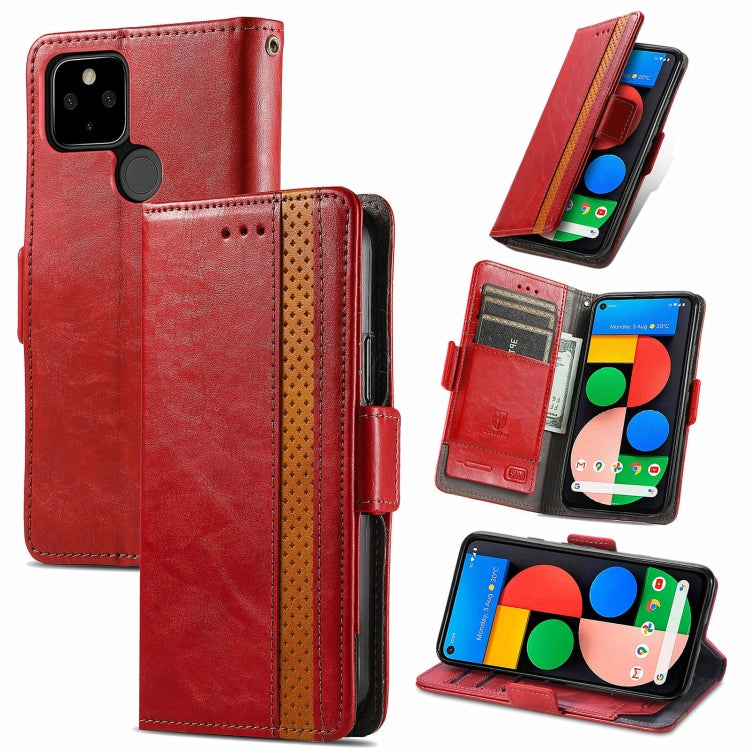 CaseNeo Business Splicing Dual Magnetic Buckle Horizontal Flip PU Leather Case with Holder & Card Slots & Wallet