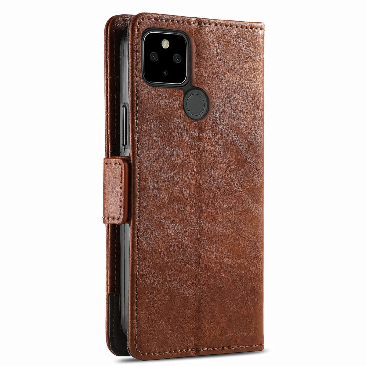 CaseNeo Business Splicing Dual Magnetic Buckle Horizontal Flip PU Leather Case with Holder & Card Slots & Wallet, For Google Pixel 5a 5G