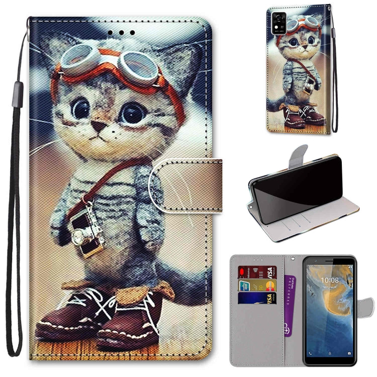 Coloured Drawing Cross Texture Horizontal Flip PU Leather Case with Holder & Card Slots & Wallet & Lanyard, Series 1