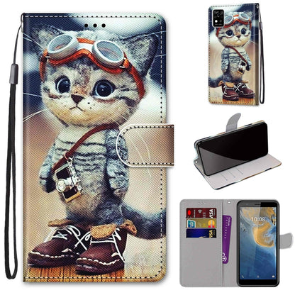 Coloured Drawing Cross Texture Horizontal Flip PU Leather Case with Holder & Card Slots & Wallet & Lanyard, Series 1