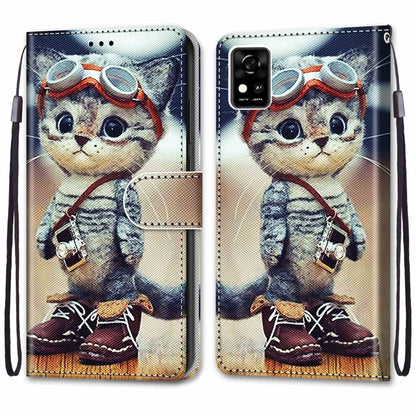 Coloured Drawing Cross Texture Horizontal Flip PU Leather Case with Holder & Card Slots & Wallet & Lanyard, Series 1