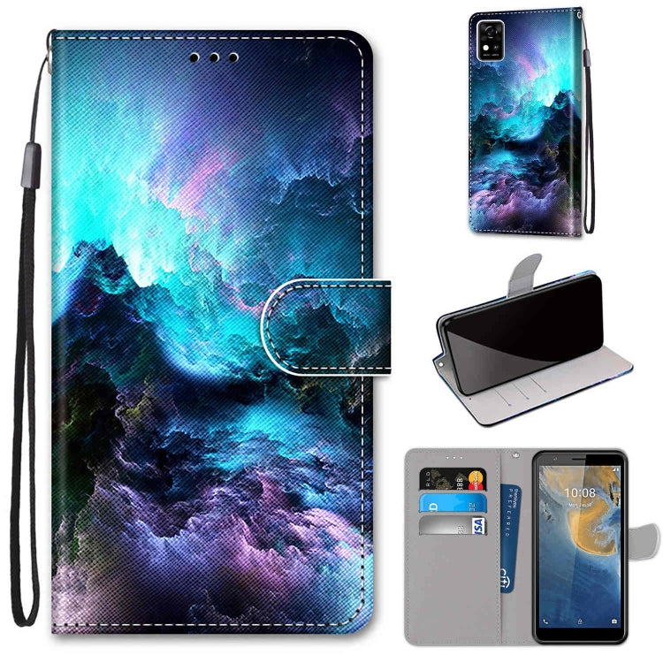 Coloured Drawing Cross Texture Horizontal Flip PU Leather Case with Holder & Card Slots & Wallet & Lanyard, Series 1