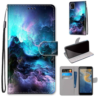 Coloured Drawing Cross Texture Horizontal Flip PU Leather Case with Holder & Card Slots & Wallet & Lanyard, Series 1