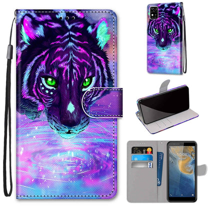 Coloured Drawing Cross Texture Horizontal Flip PU Leather Case with Holder & Card Slots & Wallet & Lanyard, Series 1