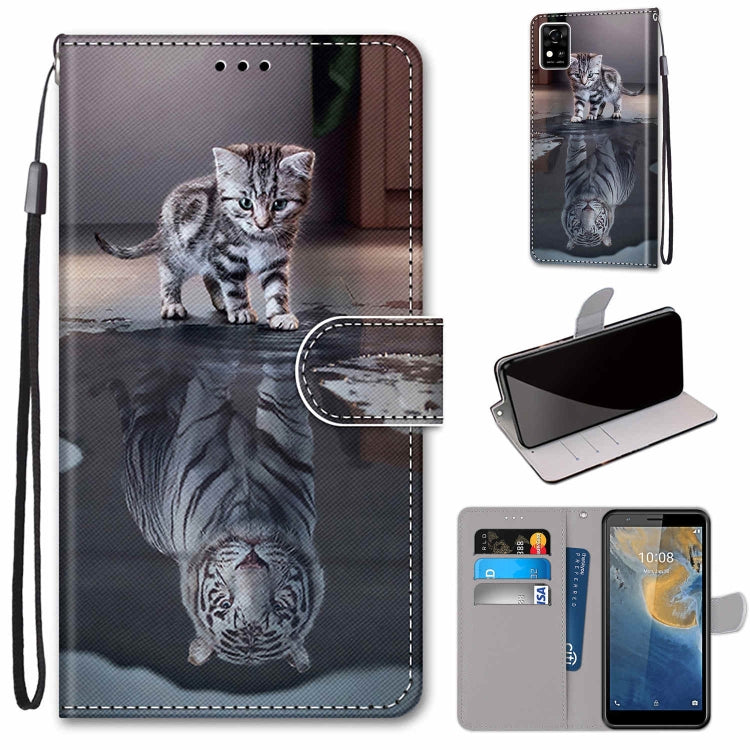 Coloured Drawing Cross Texture Horizontal Flip PU Leather Case with Holder & Card Slots & Wallet & Lanyard, Series 1