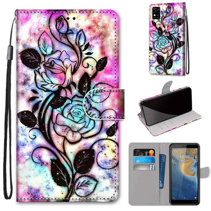 Coloured Drawing Cross Texture Horizontal Flip PU Leather Case with Holder & Card Slots & Wallet & Lanyard, Series 1