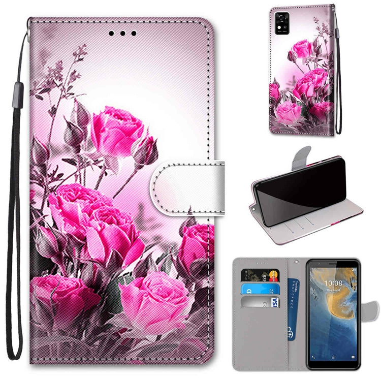 Coloured Drawing Cross Texture Horizontal Flip PU Leather Case with Holder & Card Slots & Wallet & Lanyard, Series 1