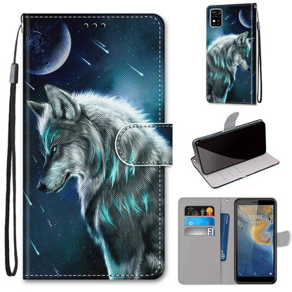 Coloured Drawing Cross Texture Horizontal Flip PU Leather Case with Holder & Card Slots & Wallet & Lanyard, Series 1